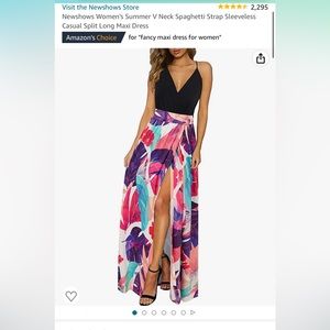 Never worn! Floral maxi- dress - medium